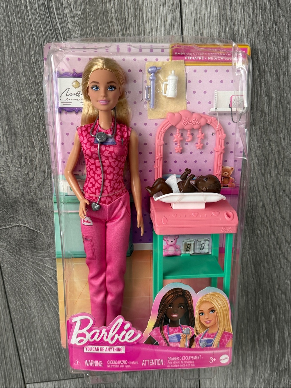 Barbie You Can Be Anything Baby Doctor Doll with Accessories NEW